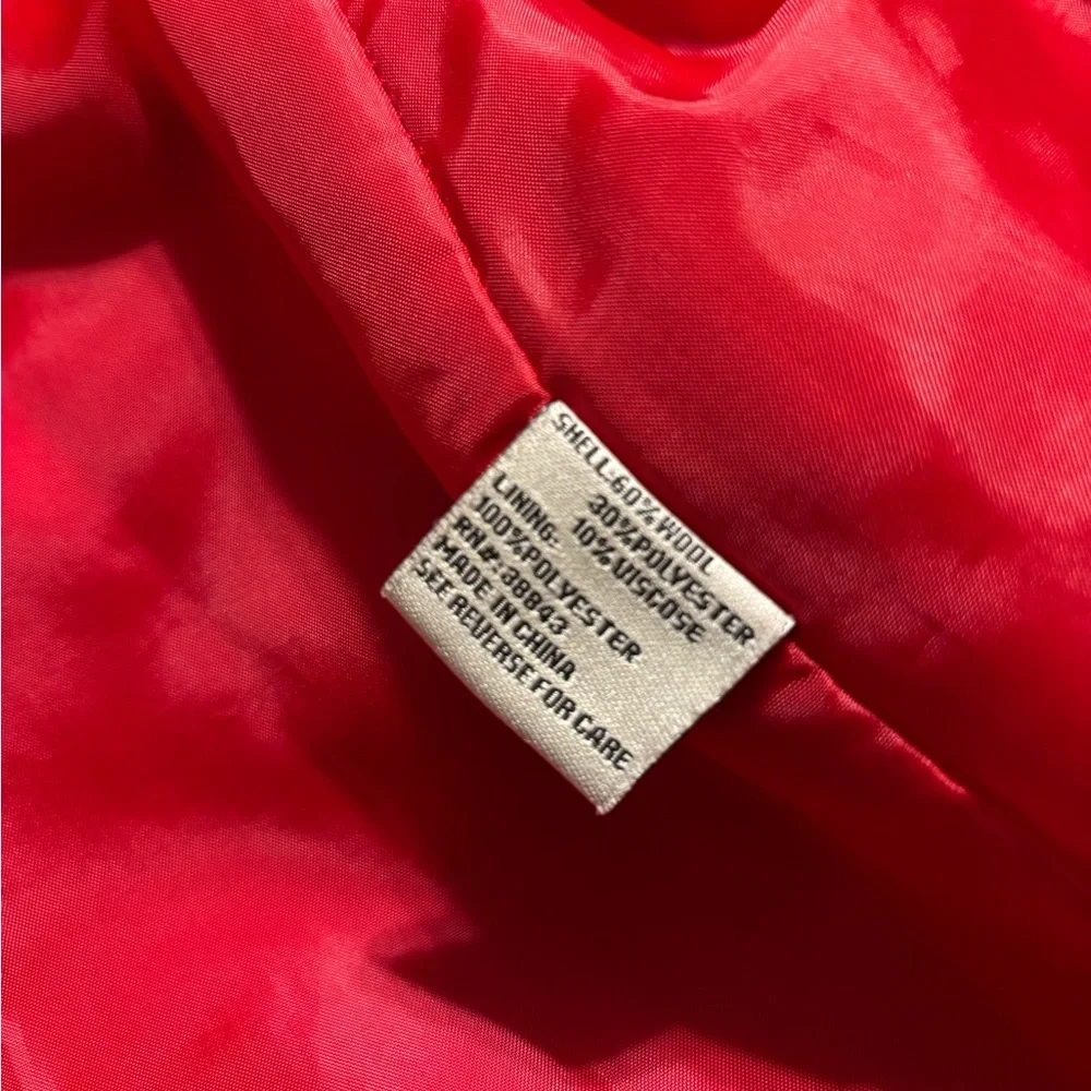 Grane Bold Red Pea Coat - Picture 5 of 8